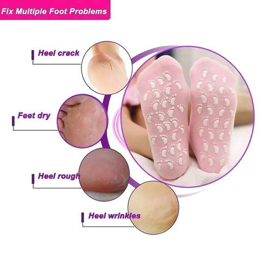 🧦 Premium Spa Gel Moisturizing Socks – Buy 1 Get 1 Free